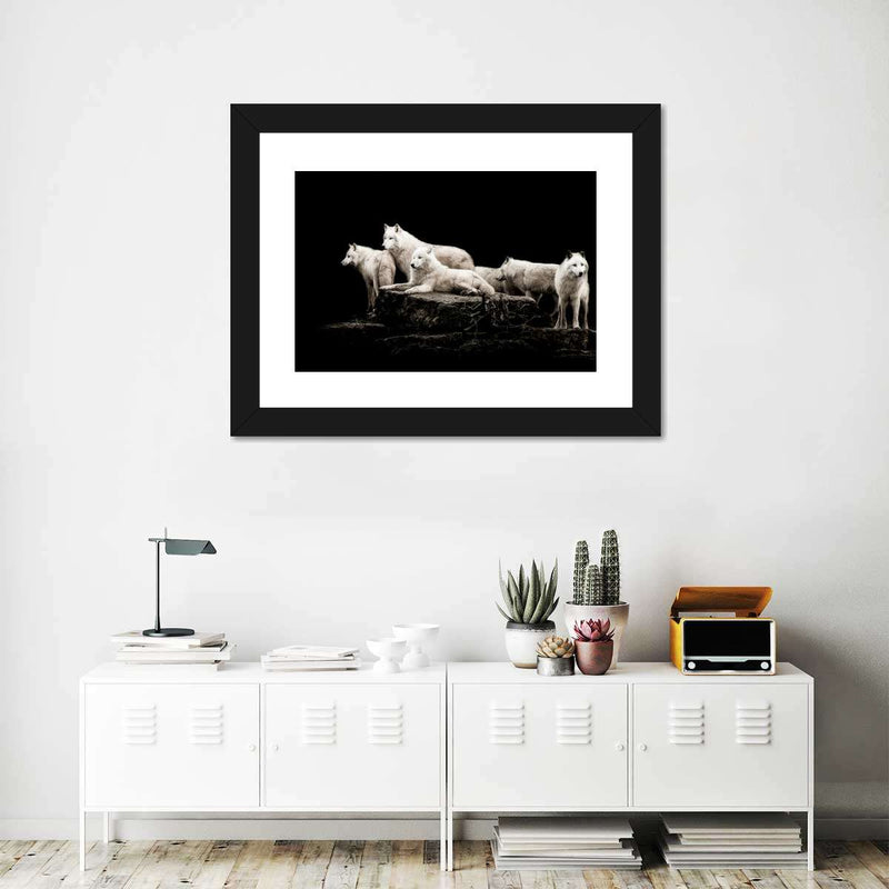 White Wolves Wall Art