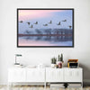 Pink Sky Over Ducks Wall Art