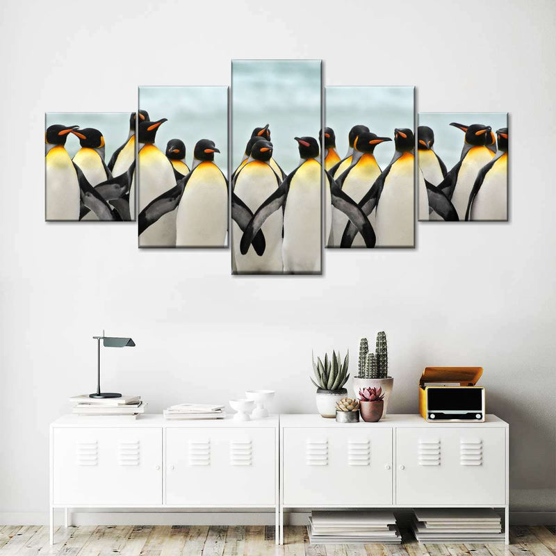 Waddle Of Penguins Wall Art
