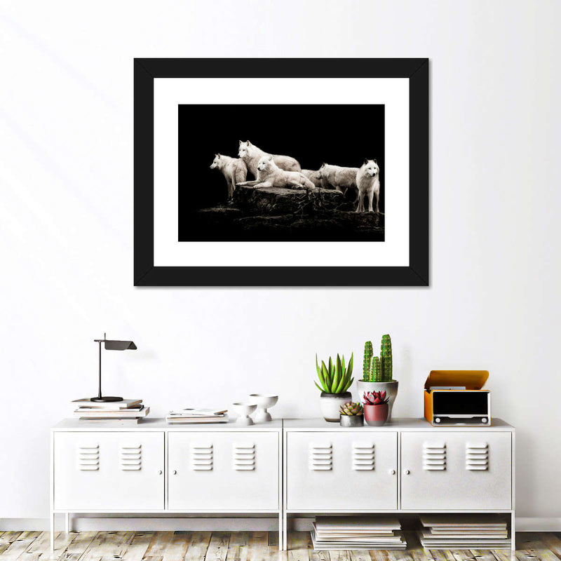 White Wolves Wall Art