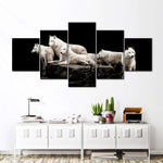 White Wolves Wall Art