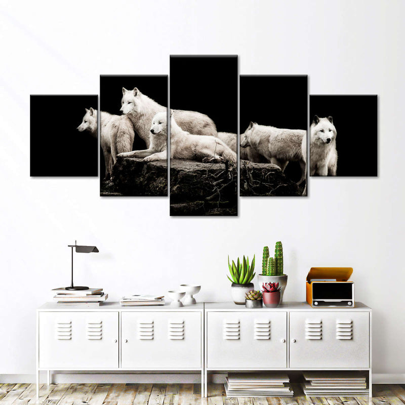 White Wolves Wall Art