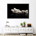 White Wolves Wall Art