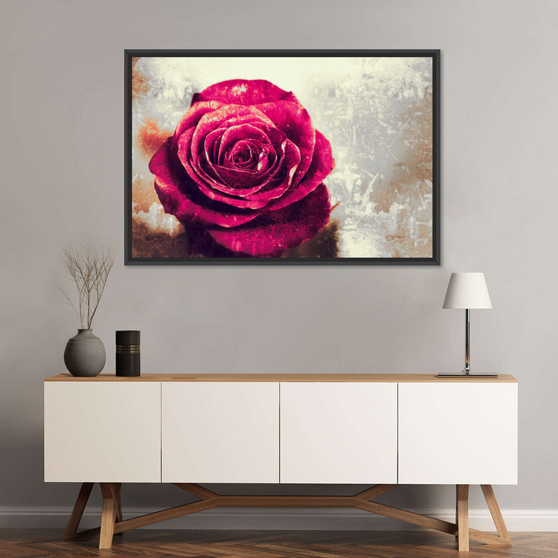 Textured Grunge Rose Wall Art