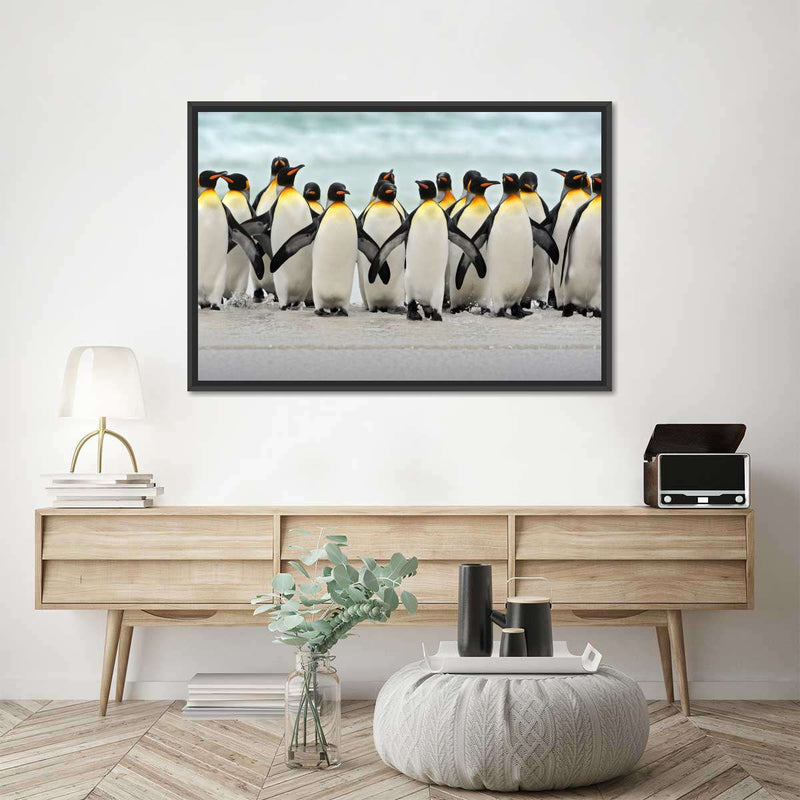 Waddle Of Penguins Wall Art