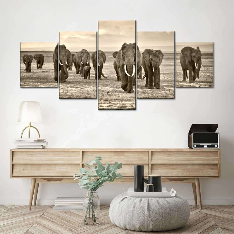 Herd Of Elephants Wall Art