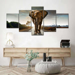 Walking Lone Elephant Wall Art
