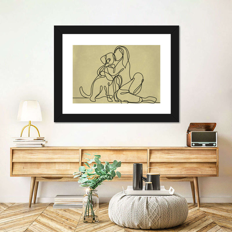 Woman Loving Dog Wall Art