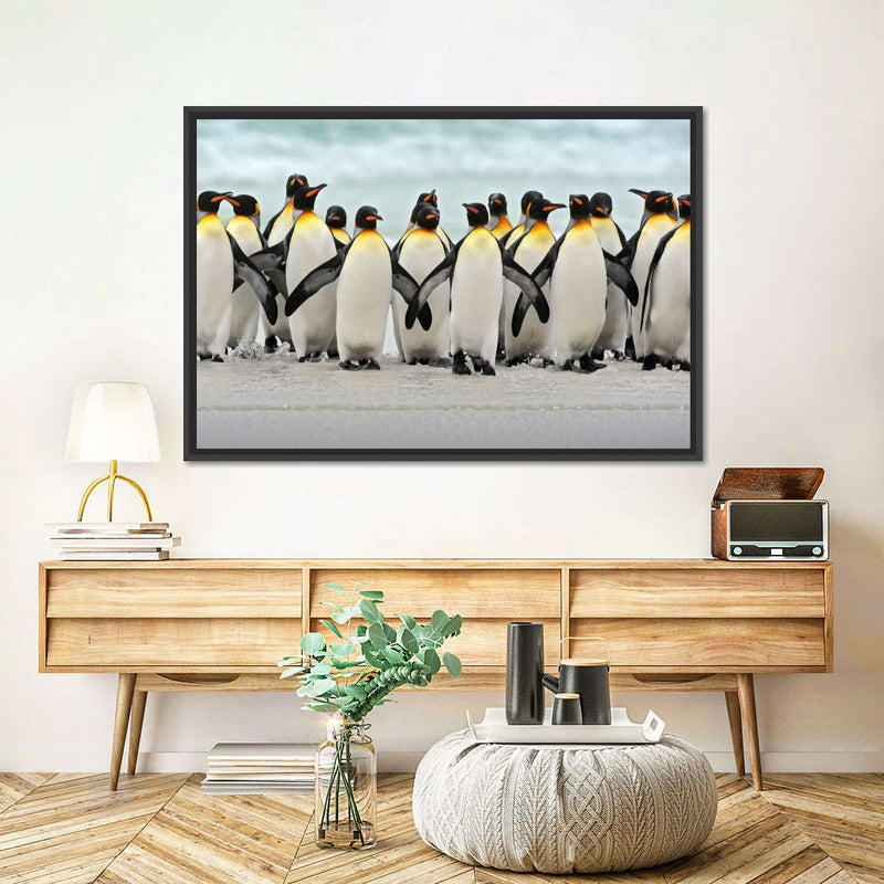 Waddle Of Penguins Wall Art