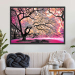 Pink Bloom Claw Trees Wall Art