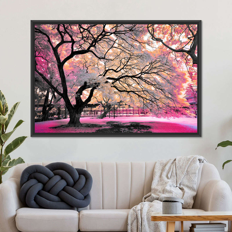 Pink Bloom Claw Trees Wall Art