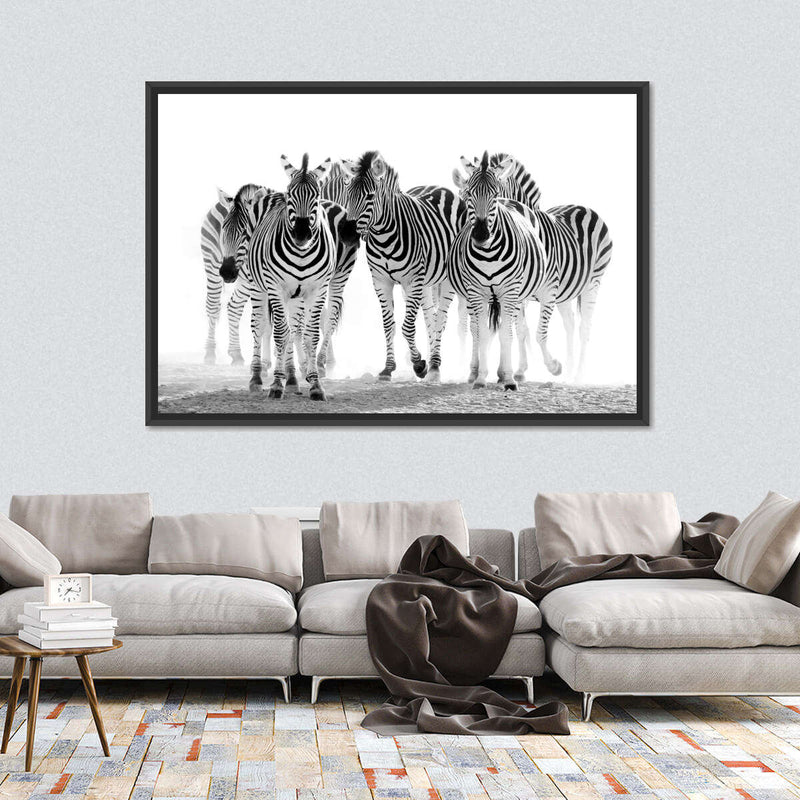 Zebras On The Move Wall Art