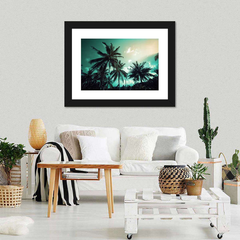 Retro Style Palm Trees Wall Art