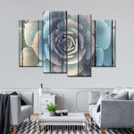 Rustic Blooming Succulent Wall Art