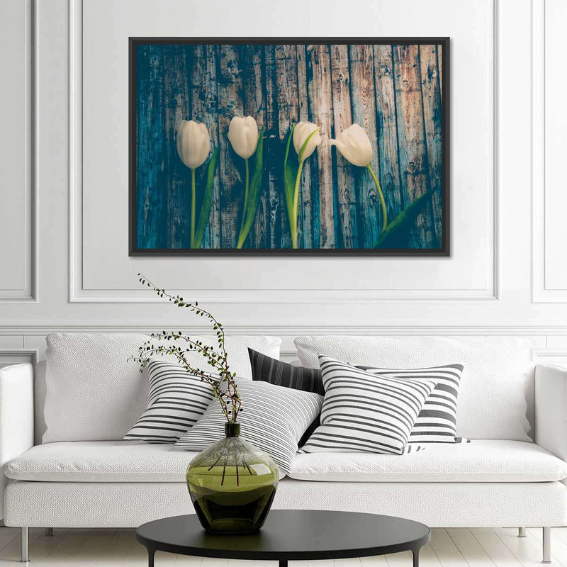 Pristine White Tulips Wall Art