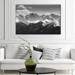 Monochrome Rocky Mountains Wall Art