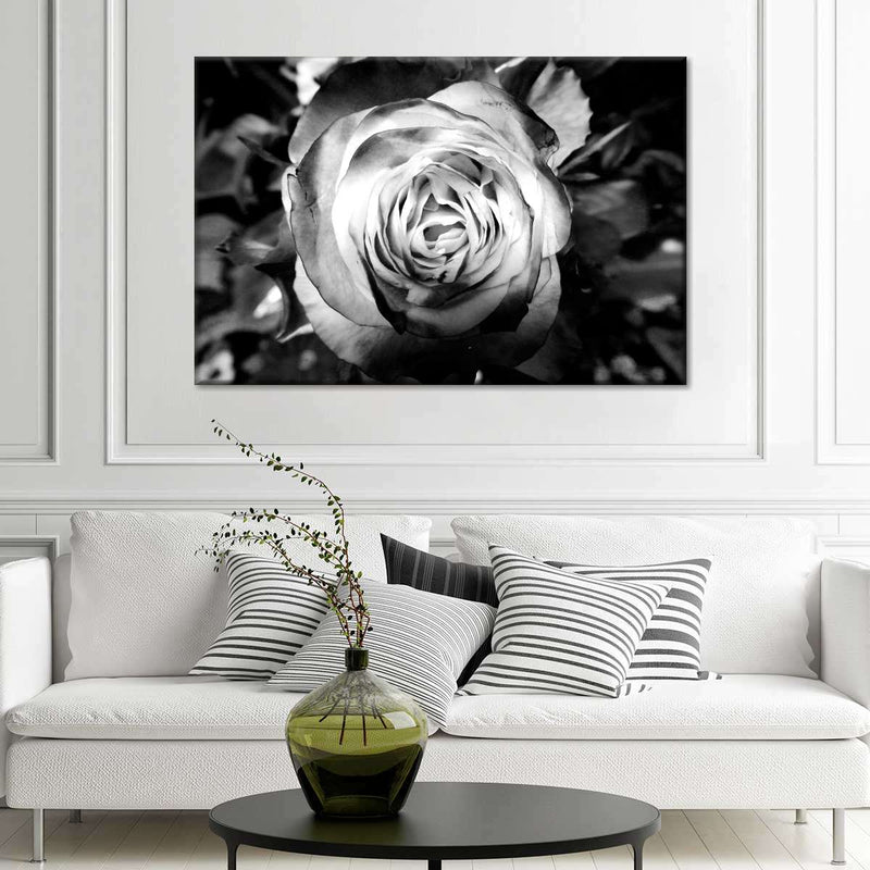 Monochromatic Rose Wall Art