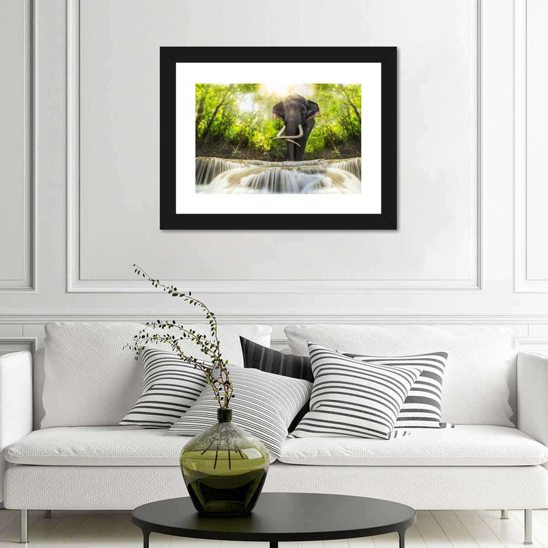 Waterfall Elephant Wall Art
