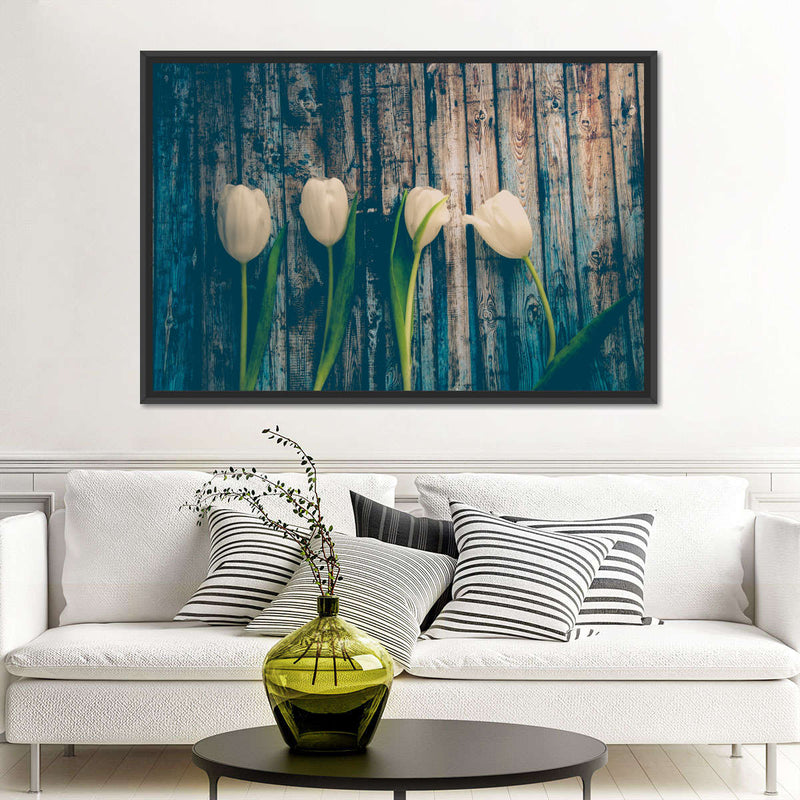 Pristine White Tulips Wall Art
