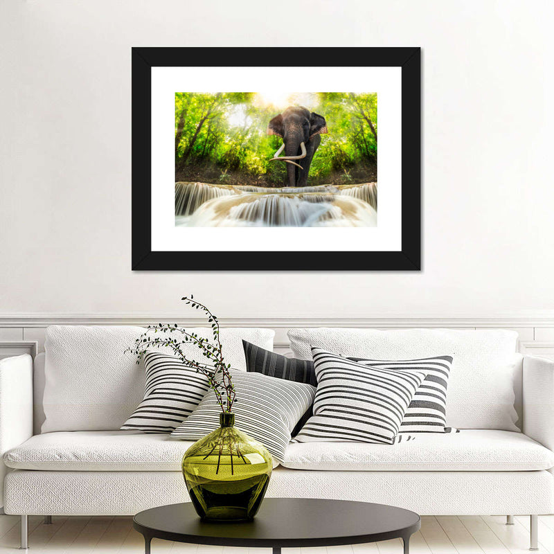Waterfall Elephant Wall Art