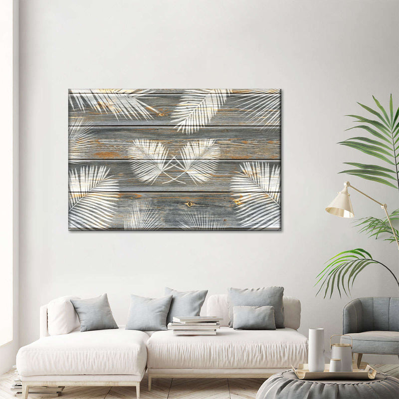 Wooden Palm Leaves Wall Art