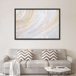 White And Gold Abstract Wall Art