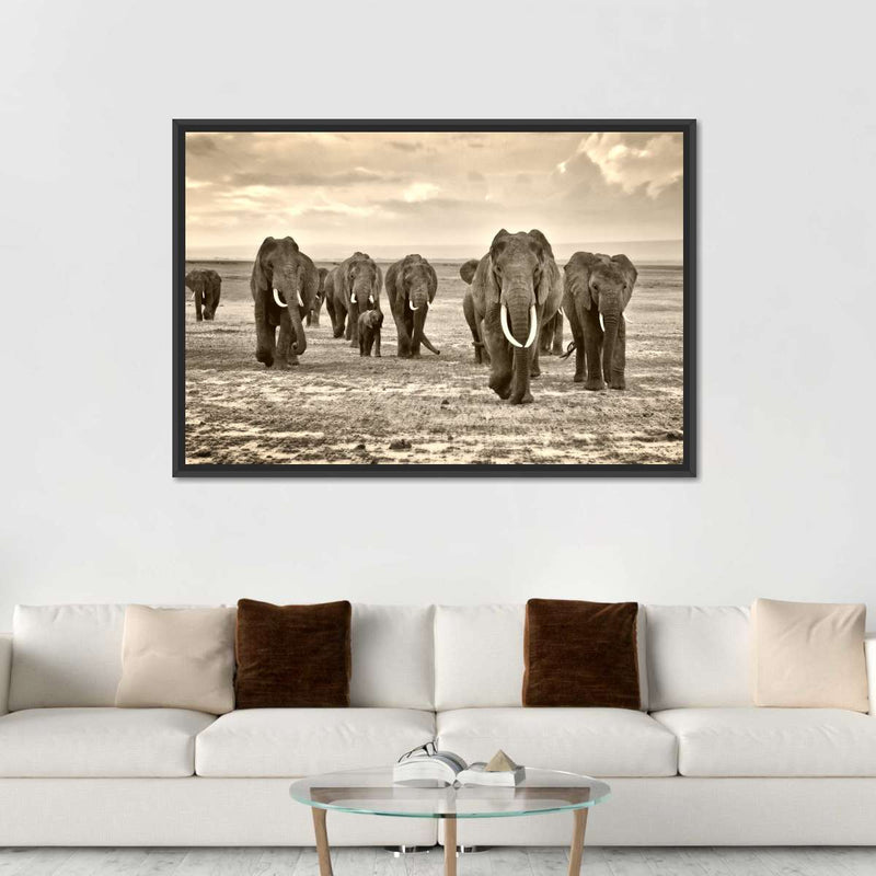 Herd Of Elephants Wall Art