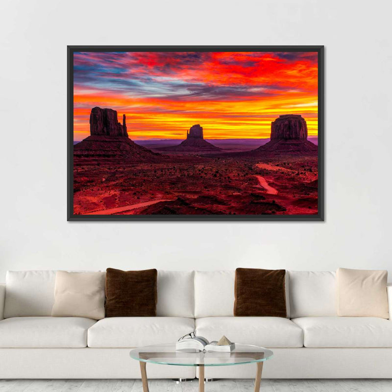 Monument Valley At Sunset Wall Art