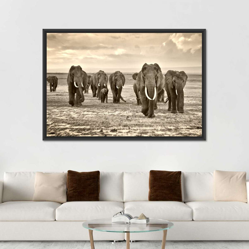 Herd Of Elephants Wall Art