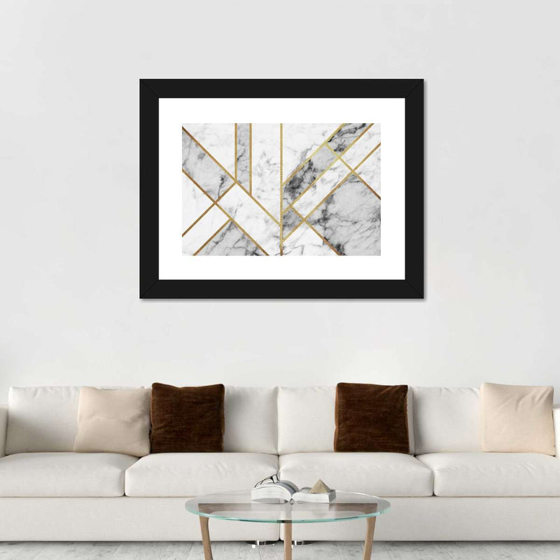 Marble Texture Geometric Abstract Wall Art