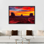 Monument Valley At Sunset Wall Art