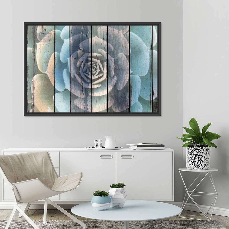 Rustic Blooming Succulent Wall Art