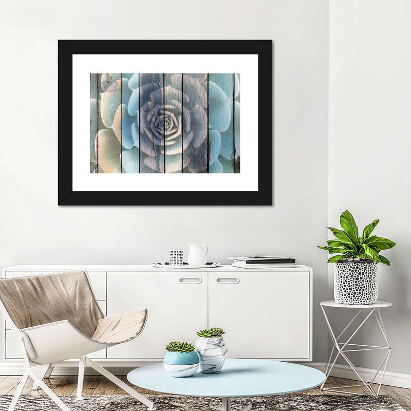 Rustic Blooming Succulent Wall Art
