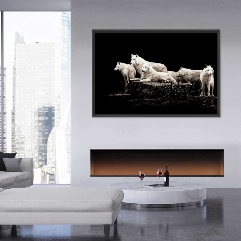 White Wolves Wall Art