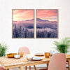 Snowy Mountain At Sunset Wall Art