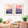 Snowy Mountain At Sunset Wall Art