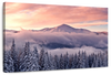 Snowy Mountain At Sunset Wall Art