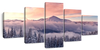 Snowy Mountain At Sunset Wall Art