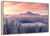 Snowy Mountain At Sunset Wall Art
