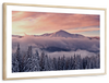 Snowy Mountain At Sunset Wall Art