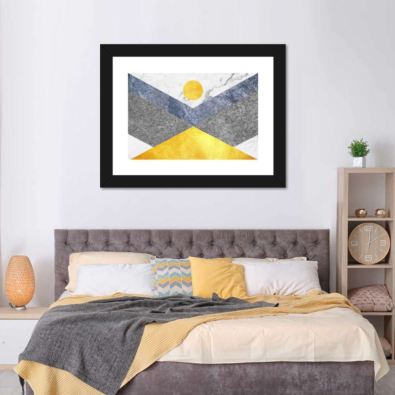 Marble Textured Geometric Wall Art