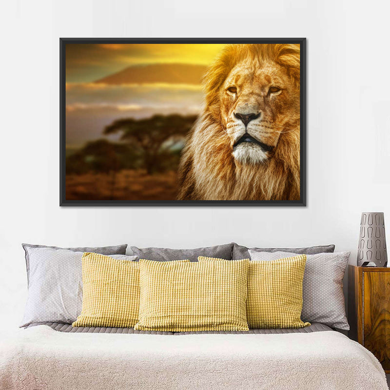 Lion In African Safari Wall Art