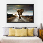 Walking Lone Elephant Wall Art