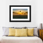 Misty Meadow At Sunrise Wall Art