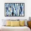 Striped Blue Abstract Wall Art