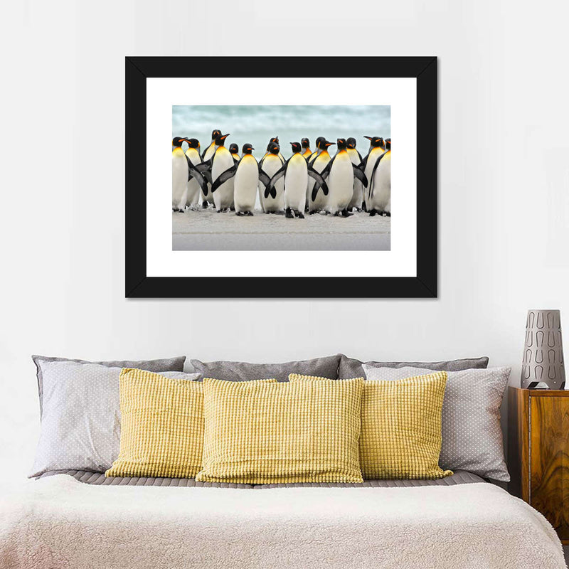 Waddle Of Penguins Wall Art