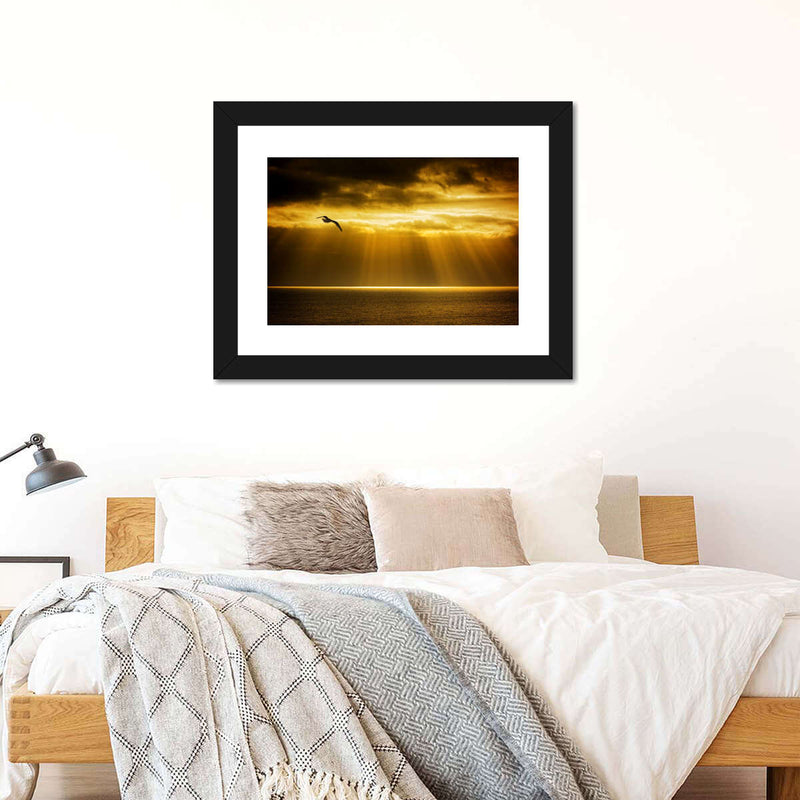 Golden Ocean Sky Wall Art