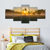 Misty Meadow At Sunrise Wall Art