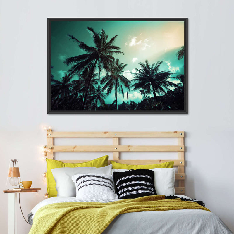 Retro Style Palm Trees Wall Art