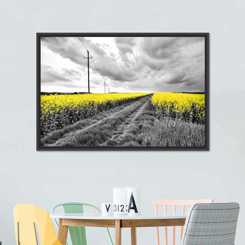 Pop Yellow Flower Field Wall Art